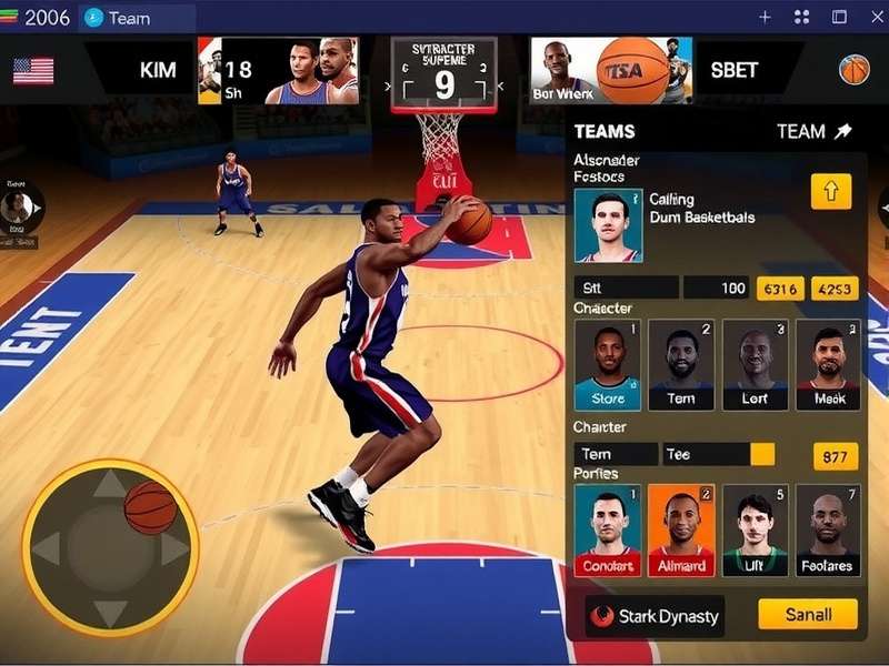 Dunk Dynasty Supreme team management interface